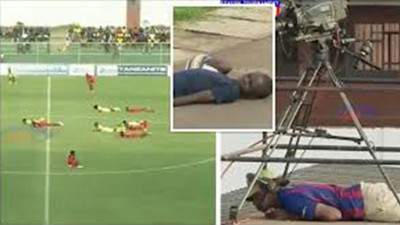 İnanılmaz olay... Futbolcular yere yatıp hareketsiz bekledi