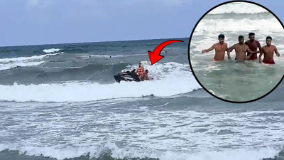 Karasu’da şoke eden olay! Boğulmaktan kurtarıldı, firari suçlu çıktı: 26 yıl cezası var