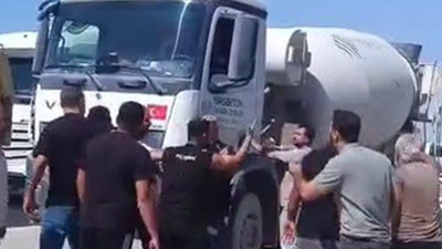 Trafikte Çıldırdı! Öfkesini beton mikserinden çıkardı