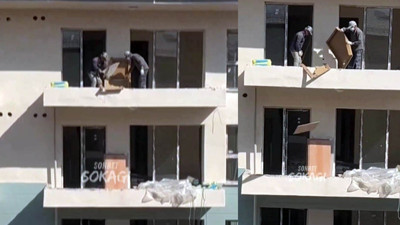 Görüntüyle yakalandılar! İşlerine son verildi: Sağlam seramikleri balkondan attılar
