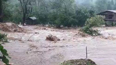 Artvin’de sağanak yağış sele neden oldu