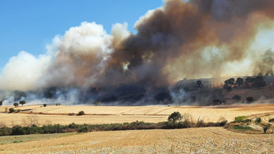 Ezine’de orman yanıyor: Ekipler seferber oldu!
