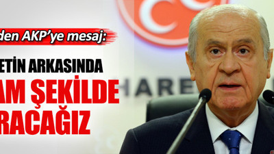 Bahçeli: MHP Hükümetin arkasında sağlam şekilde duracak