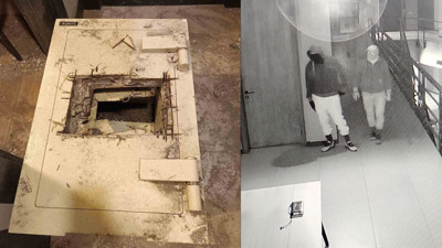 Demir kasayı keserek içini boşalttılar! Maskeli hırsızların planı bozuldu