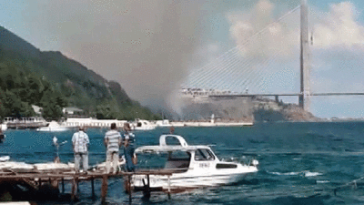 3. Köprü yakınında yangın!