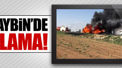 Nusaybin'de LPG yüklü tanker patladı