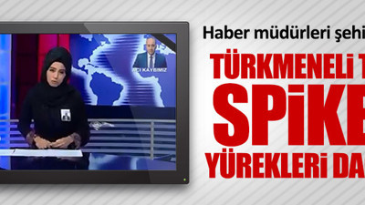 Türkmen spiker gözyaşlarını tutamadı