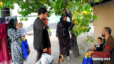 Anda Kardeşe Vefa Derneği Türkmenlere yardımını sürdürüyor...