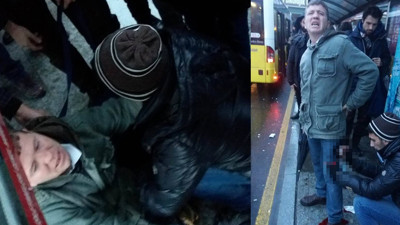Metrobüs durağında dehşet!