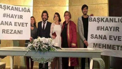 Başkanlığa ilginç protesto