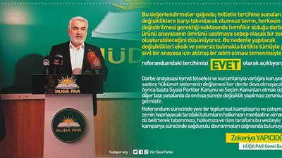 Hüda-Par referandumda 'evet' diyeceğini açıkladı