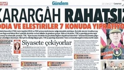 'Karargâh rahatsız' manşetine soruşturma!