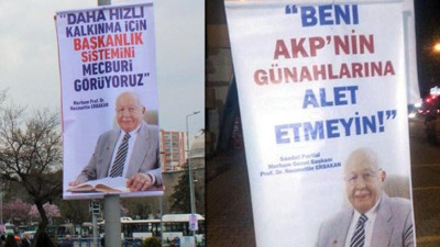 Erbakan afişlerine Kayseri'den cevap