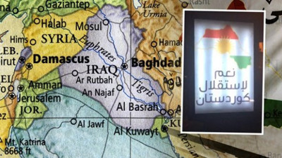 Referandum öncesi Erbil sokaklarında skandal harita!