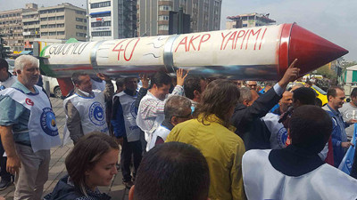 Bursa'da MTV zammına füzeli protesto