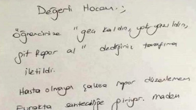 Doktordan öğretmene ilginç cevap