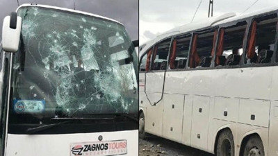 Gümüşhane'de takım otobüsüne saldırı