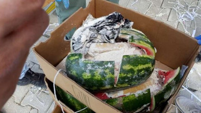 Karpuzların içinden kilolarca eroin çıktı