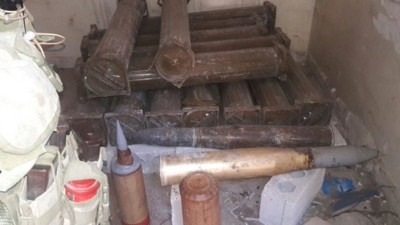 Afrin'de mühimmat deposu ele geçirildi