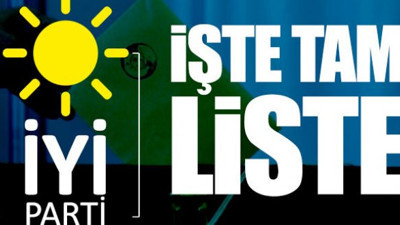 İYİ Parti’nin milletvekili aday listesi