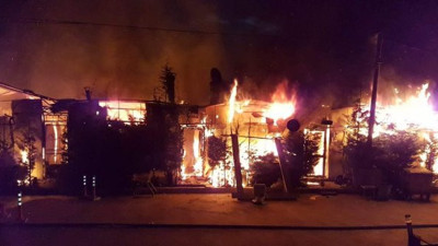 Sapanca Gölü’nde yangın