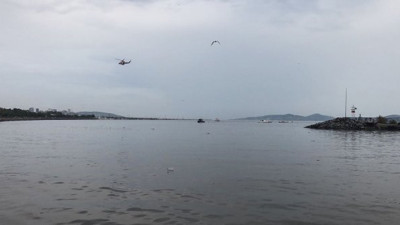 Bostancı'da helikopter düştü!