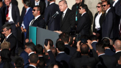 Erdoğan'ın konuştuğu kürsüde dikkat çeken ayrıntı