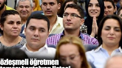 Sözleşmeli öğretmen ataması kontejyan listesi açıklandı mı?