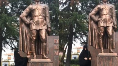 Atatürk heykeline saldırıya psikolojisi bozuk savunması