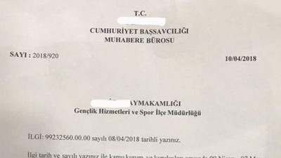 Turnuvada yenilen Cumhuriyet Başsavcılığı kimlere resmi yazı gönderdi?