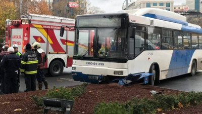 Ankara'da otobüs kazası!