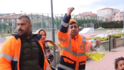 Belediye önünde kendini yakmaya çalıştı