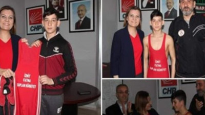 14 yaşındaki güreşçiye 'CHP ziyareti' cezası!