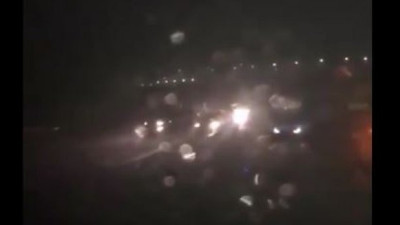 İstanbul Havalimanı'nın kalkış alanı buz pistine döndü