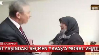 Mansur Yavaş'ı karşısında görünce gözyaşlarını tutamadı