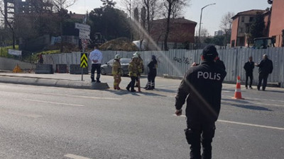 İş makinesi doğalgaz borusunu patlattı