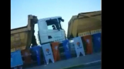 Erdoğan için kamyonlu koruma!