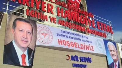 Devlet hastanesi açılış törenini mitinge çevirdiler!