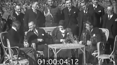 Atatürk'ün Fransızca konuştuğu o görüntüler sosyal medyada gündem oldu