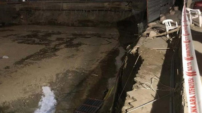 Ankara'da bariyerler doğalgaz borusunu patlattı