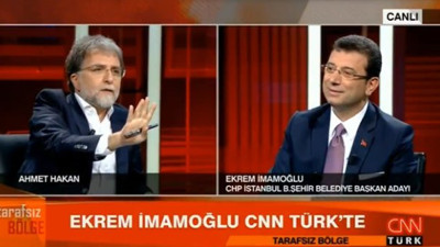 Ekrem İmamoğlu ile Ahmet Hakan arasında canlı yayında gerginlik
