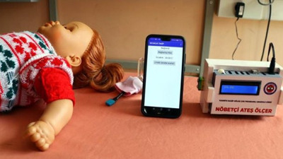 Tekirdağlı liseliler ateş ölçer cihazı geliştirdi