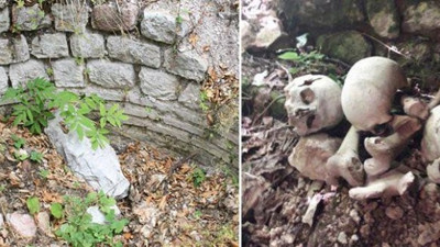 Definecilerin kaçak kazısında insan kemikleri çıktı