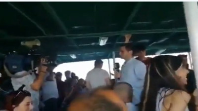 Vapurda haber sunan A Haber ekibine mazbata tepkisi