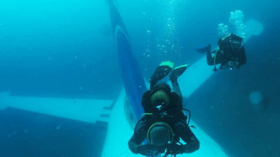 Saros'a batırılan Airbus'a ilk dalış