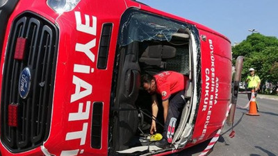 Kazaya giden itfaiye ekibi kaza yaptı!