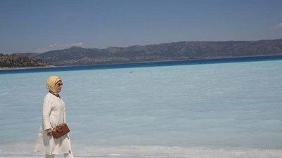 Emine Erdoğan Salda Gölü'nü inceledi