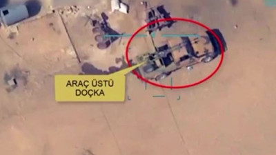 Doçka uçaksavar monteli araç böyle vuruldu