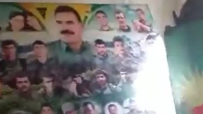 Sözde karargahta teröristbaşı Öcalan resmi!