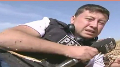 Gazeteciler ateş hattında kaldı